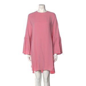 VALENTINO - Pink Silk Mini Dress with Long Sleeves - IT 44/ US 8